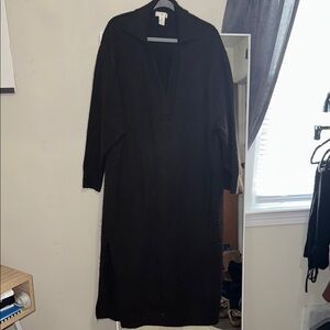 Collard Brown Sweater Dress